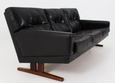 Canapé Cuir Noir 3 places