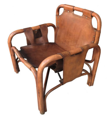 Fauteuil Bambou et Cuir