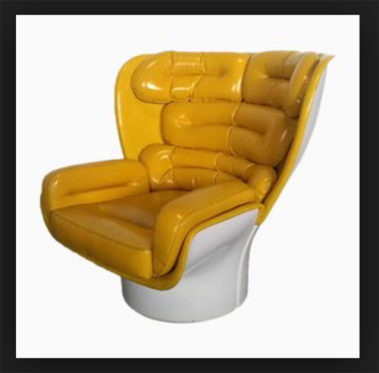 Fauteuil Cuir Jaune Joe Colombo